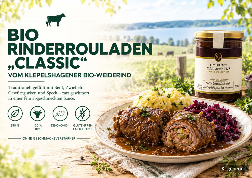 Bio Rinderrouladen "Classic"vom Klepelshagener Bio-Weiderind