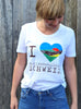 T Shirt, I love Mecklenburgische Schweiz, Größe S