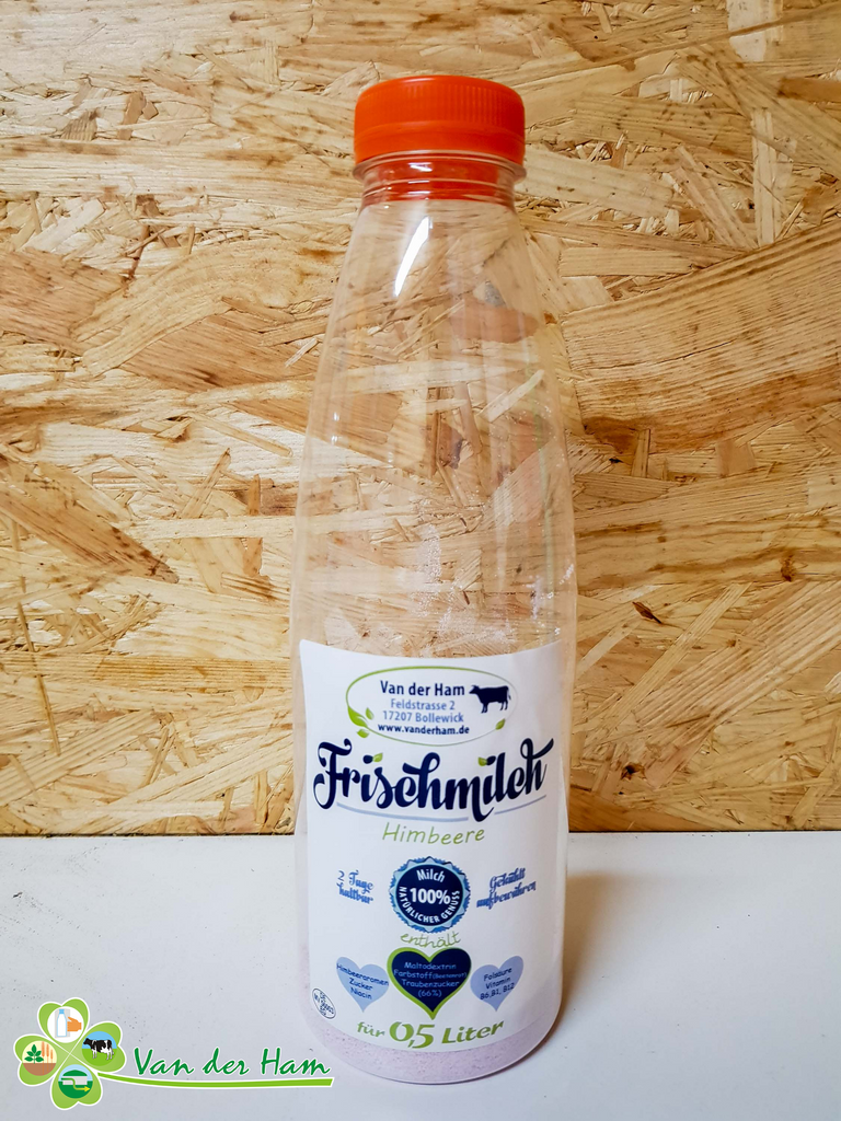 Himbeerpulver Flasche für 0,5 Liter Frischmilch