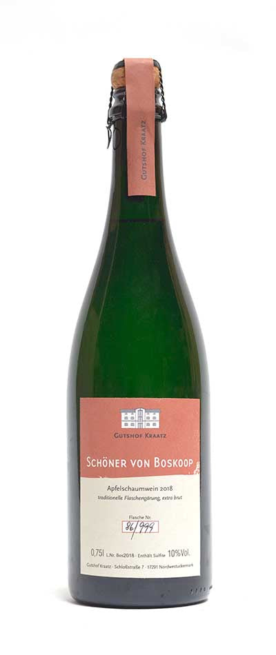 Apfelschaumwein Boskoop 2018, extra brut, 750 ml